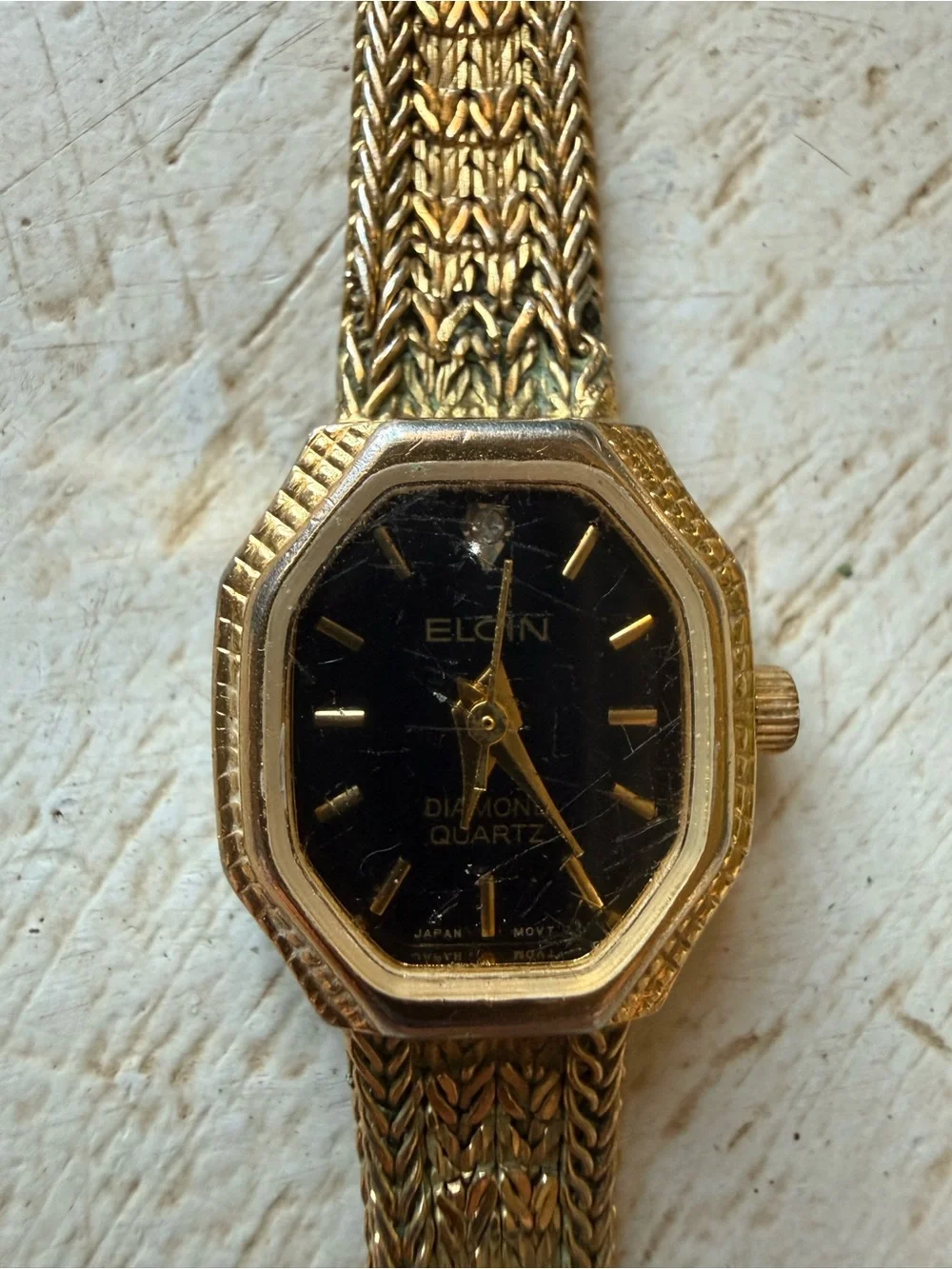 Gold-Tone Diamond Quartz Women's Watch - Gold/Black